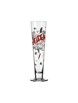 RITZENHOFF 6271001 Lot de 2 verres à bière 330 ml Série Heldenfest avec motifs de football, multicolores, fabriqués en Allemagne, Noir, Rouge, Doré